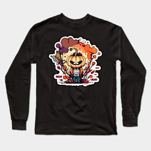 Spooky Ghost | Spooky Zombie | Halloween Long Sleeve T-Shirt